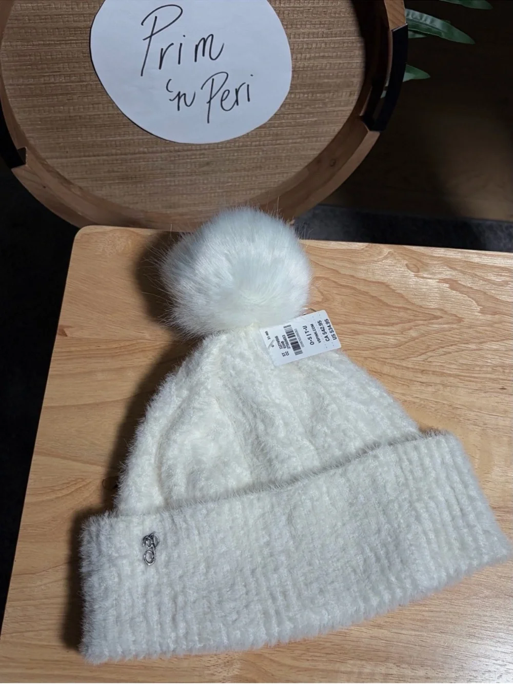 PINK Victoria’s Secret - Fuzzy “P” Beanie & Fingerless Gloves Winter SET